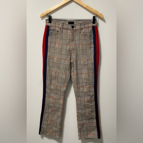 Mother The Insider High Rise Plaid Ankle Jeans Size 26 - Picture 7 of 14